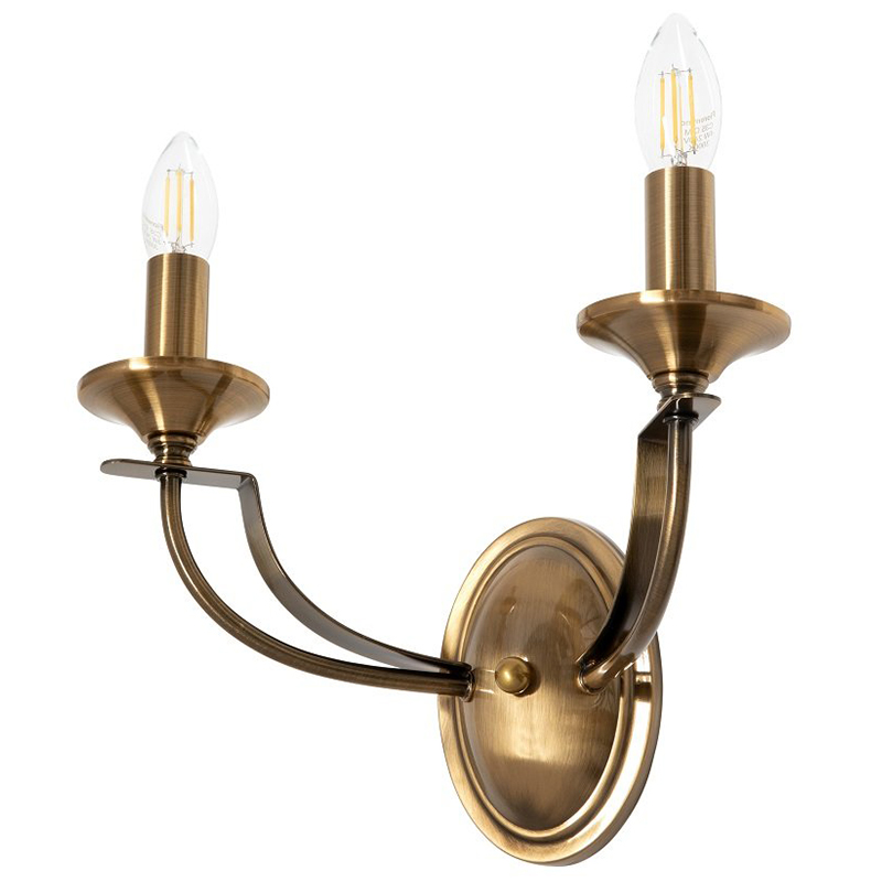 Cannes 2 Light Bronze Wall Light