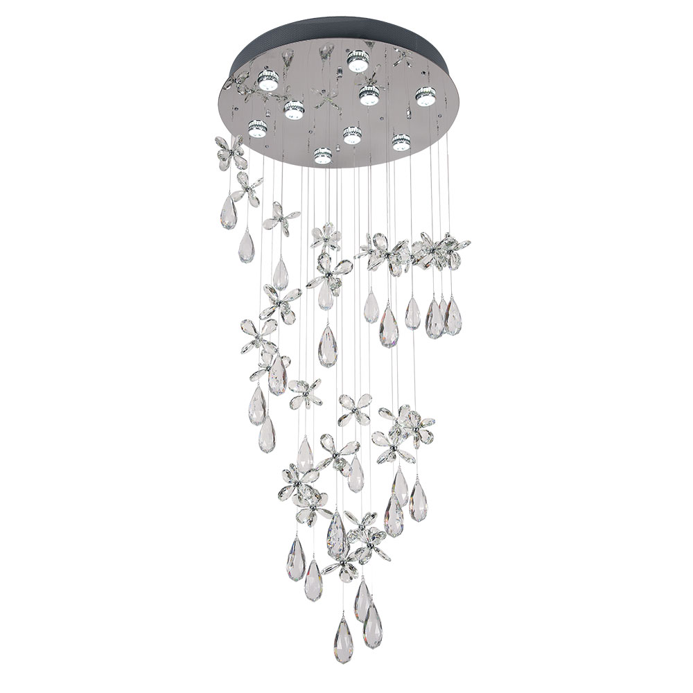 Florence 9 Light Round Crystal Chandelier