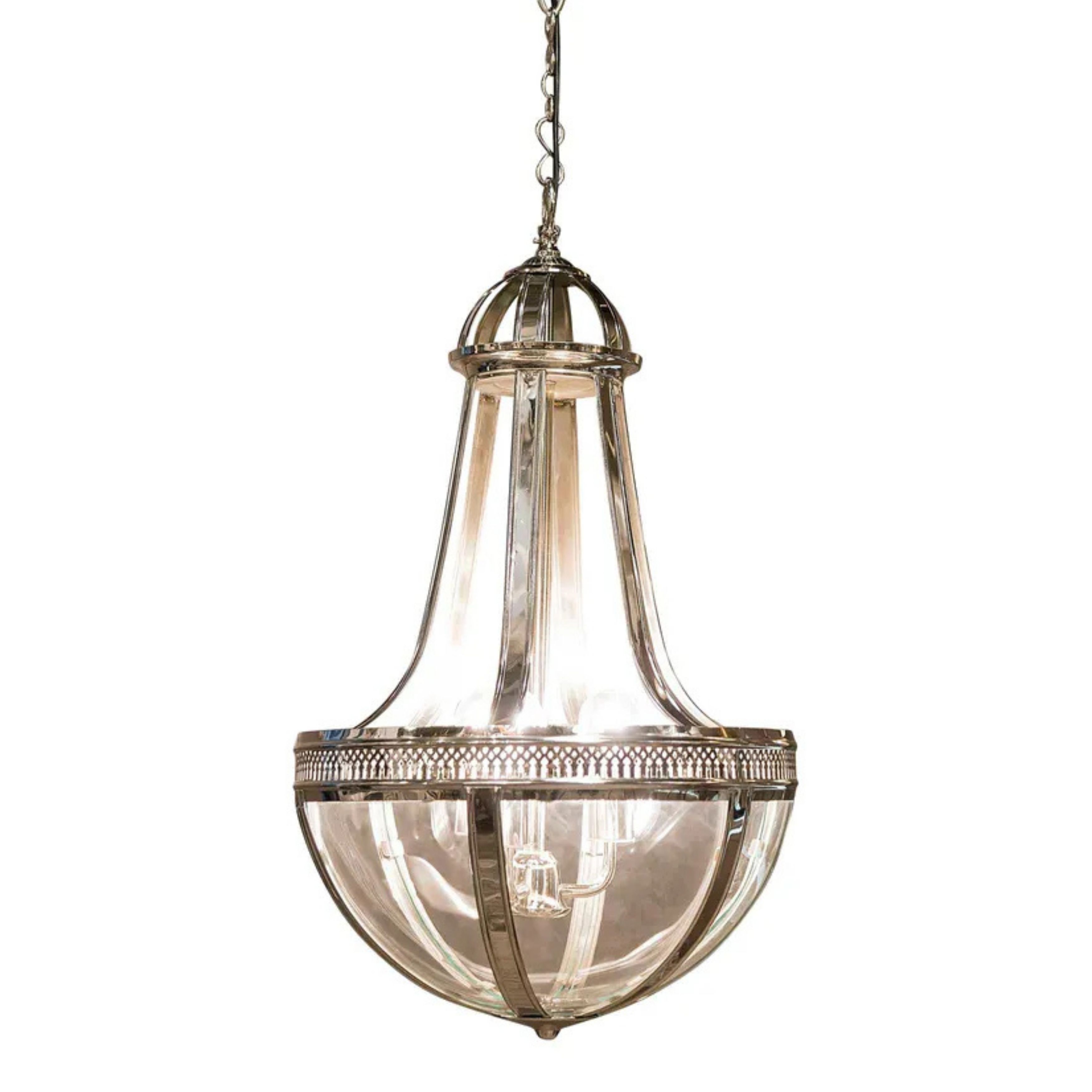 Duma Basket Antique Nickel Chandelier