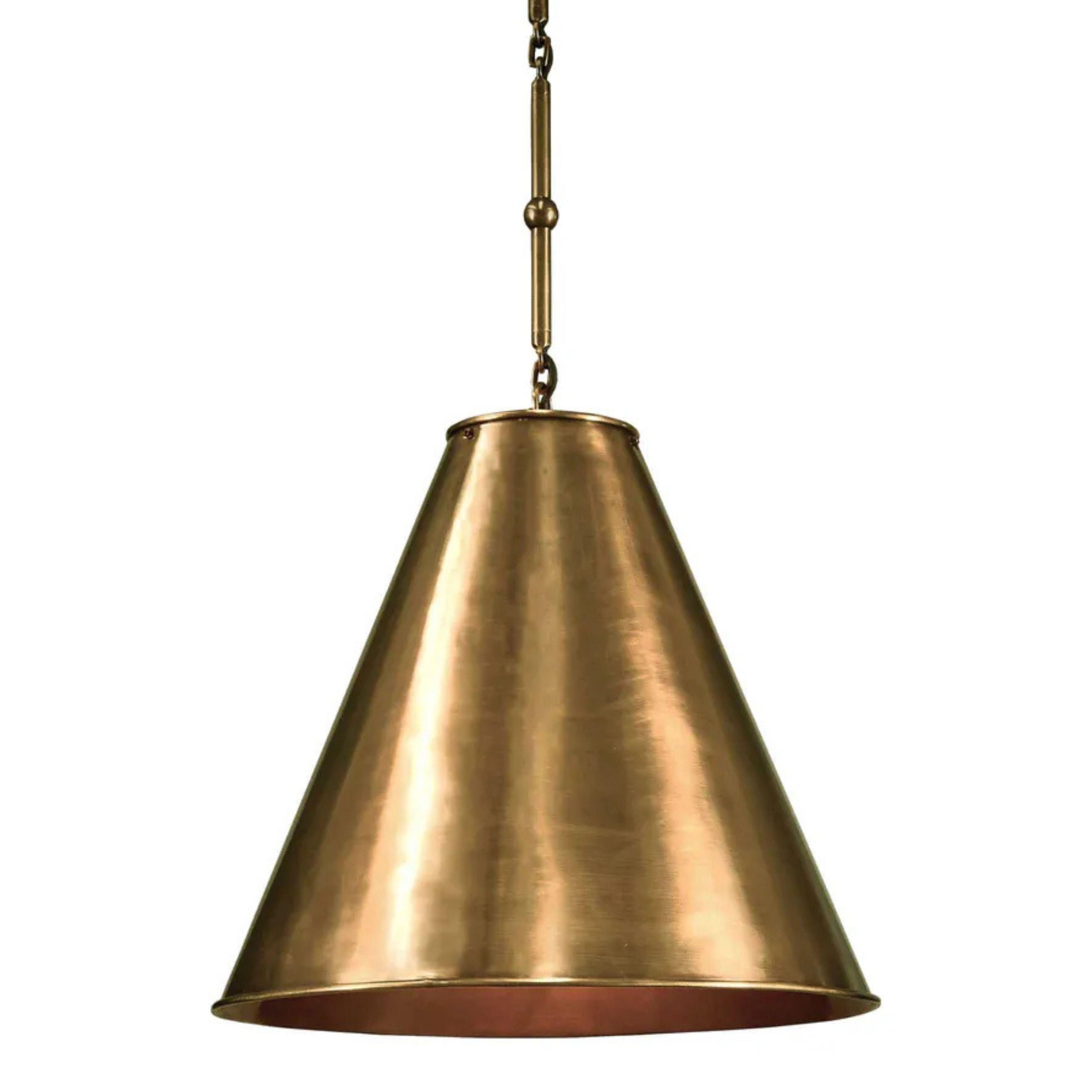 Casino Cone All Brass Pendant Light