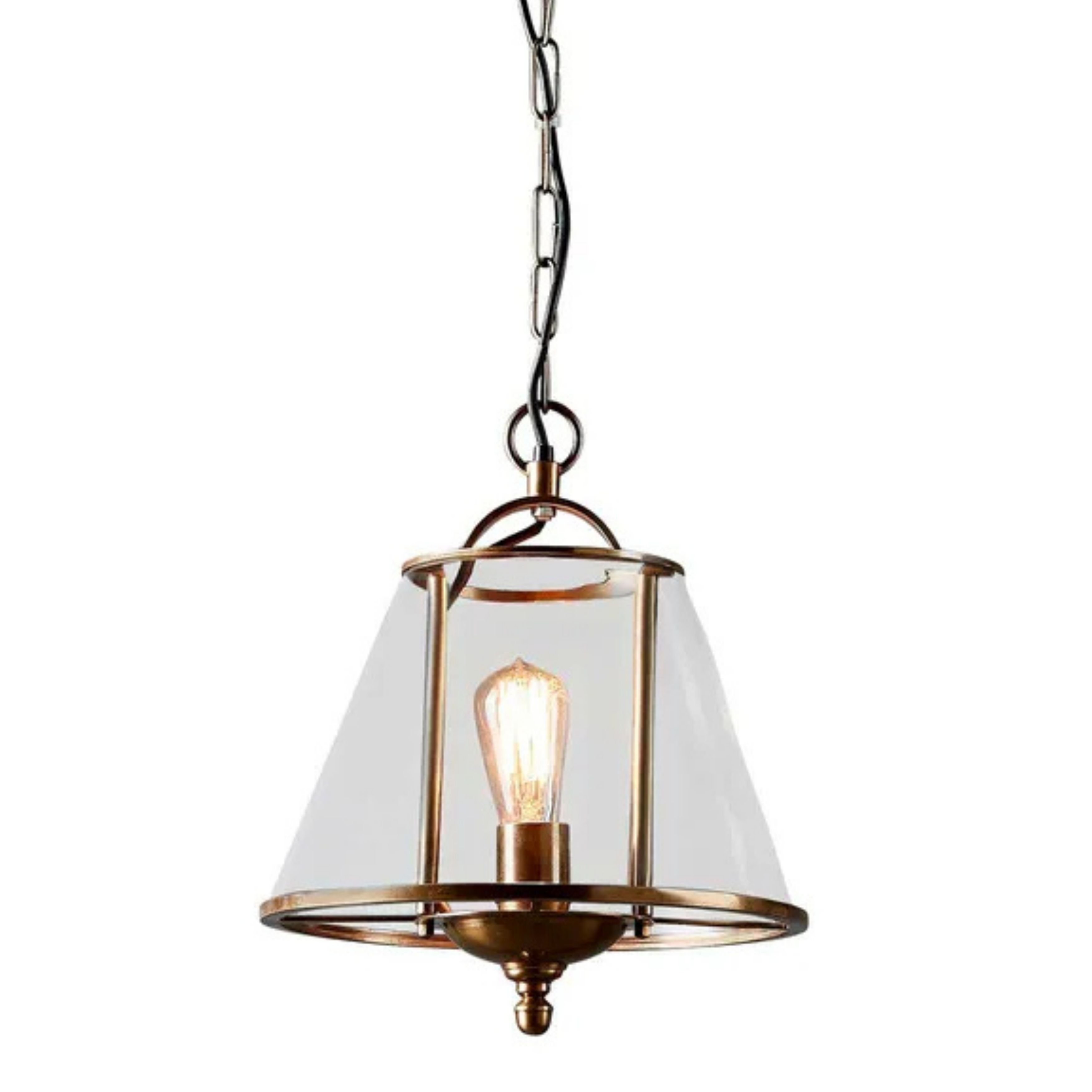 Connor Tree Antique Brass Glass Pendant Light