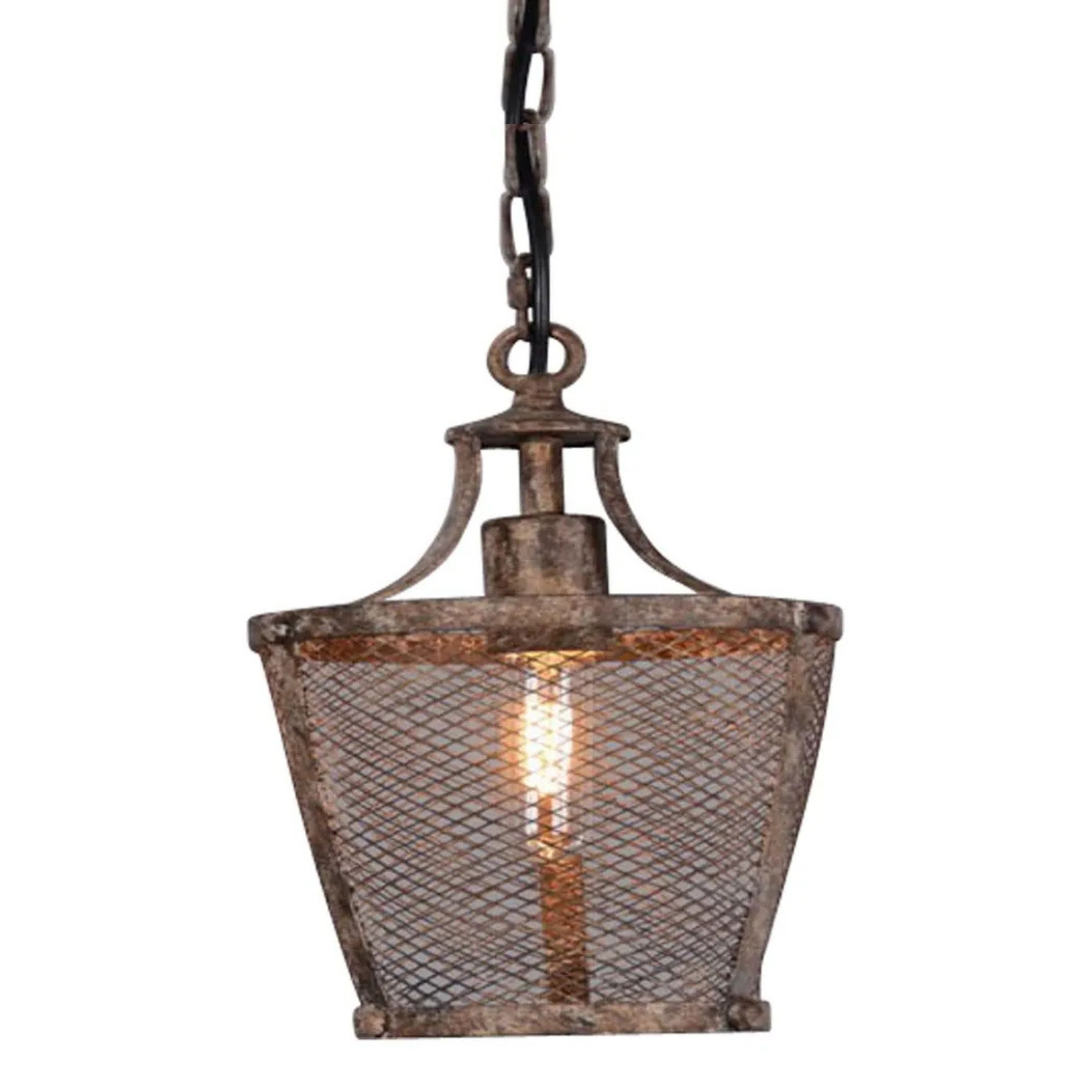 Bergamo Brown Metal Pendant Light