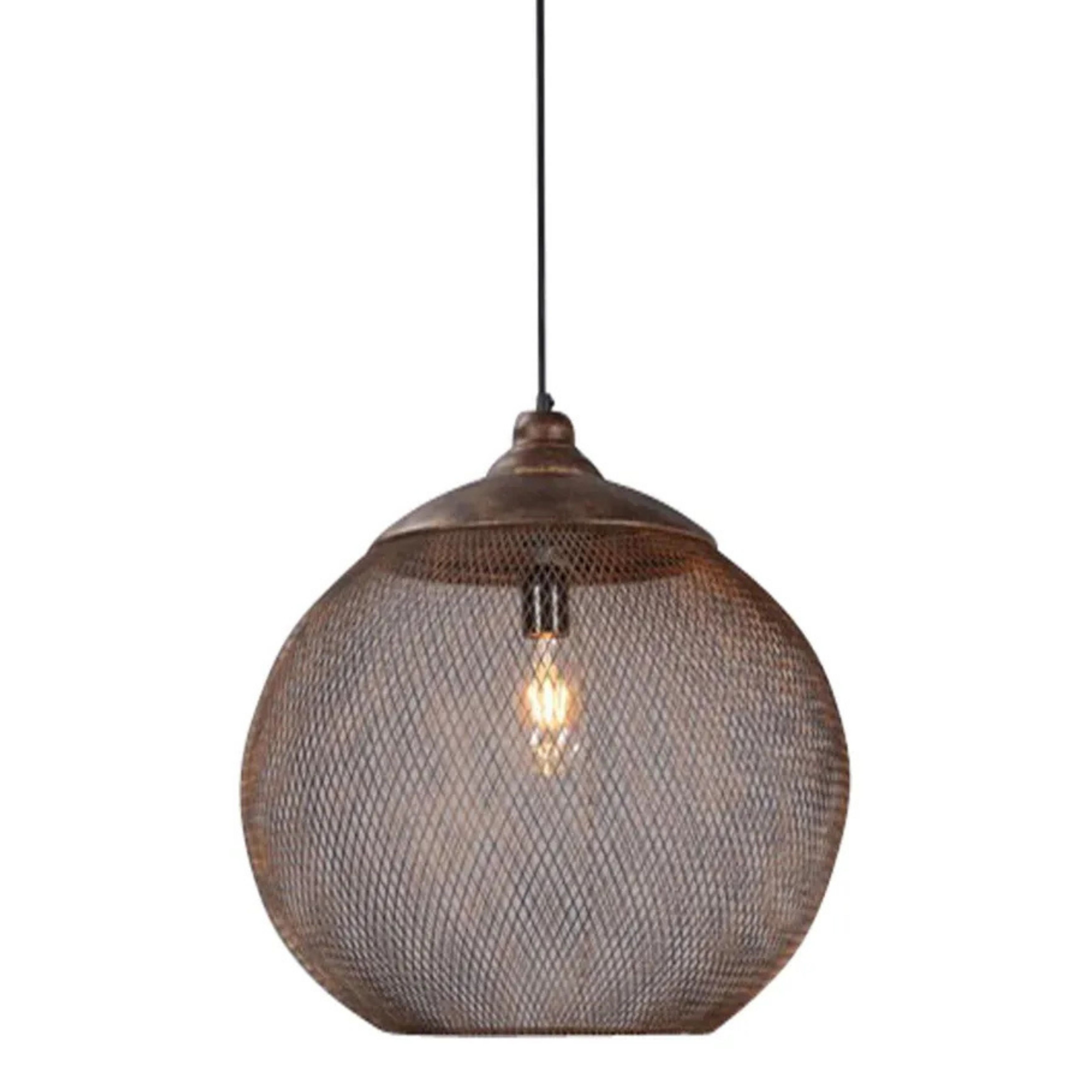 Trento Round Rustic Pendant Light