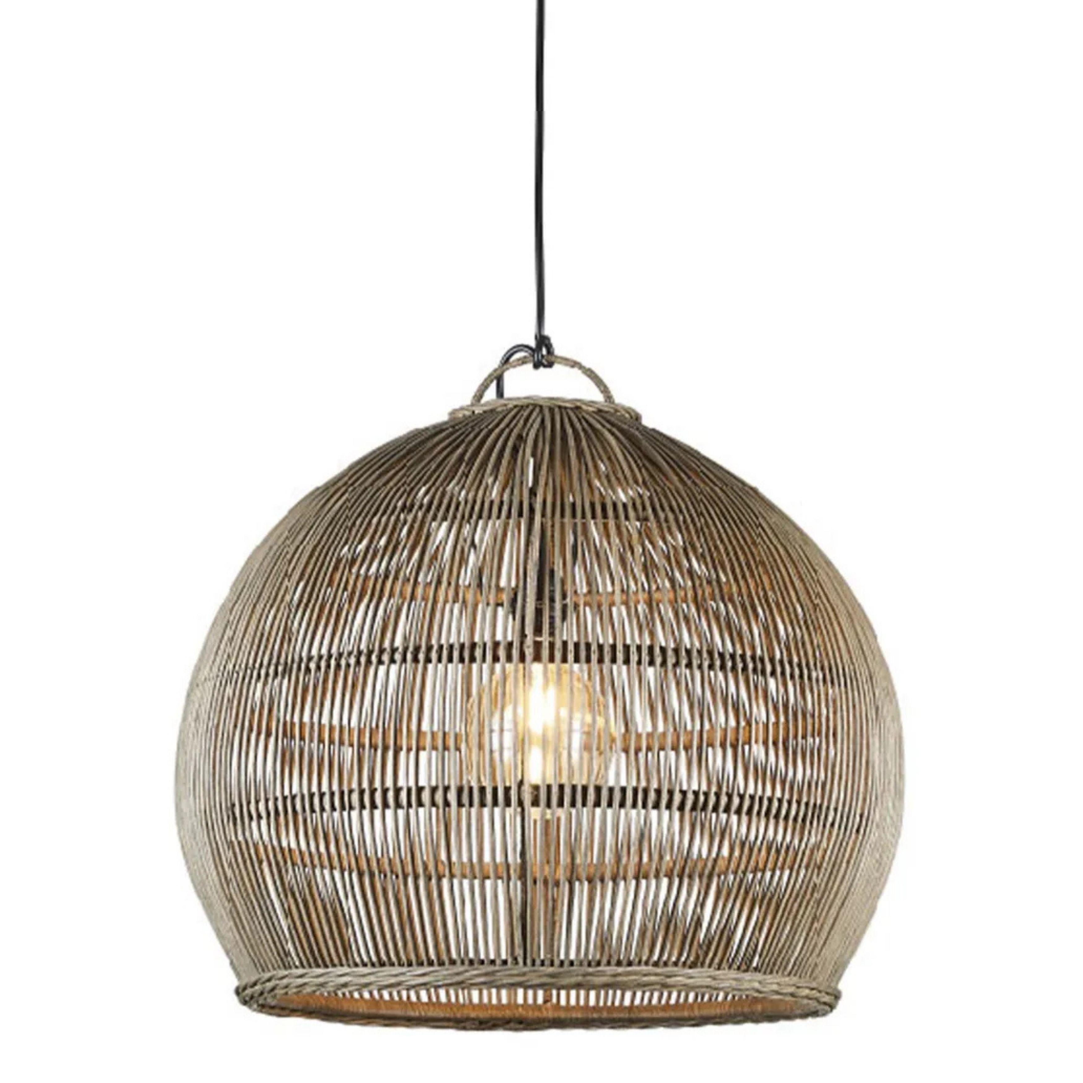 Cornelius Rattan Bell Pendant Light