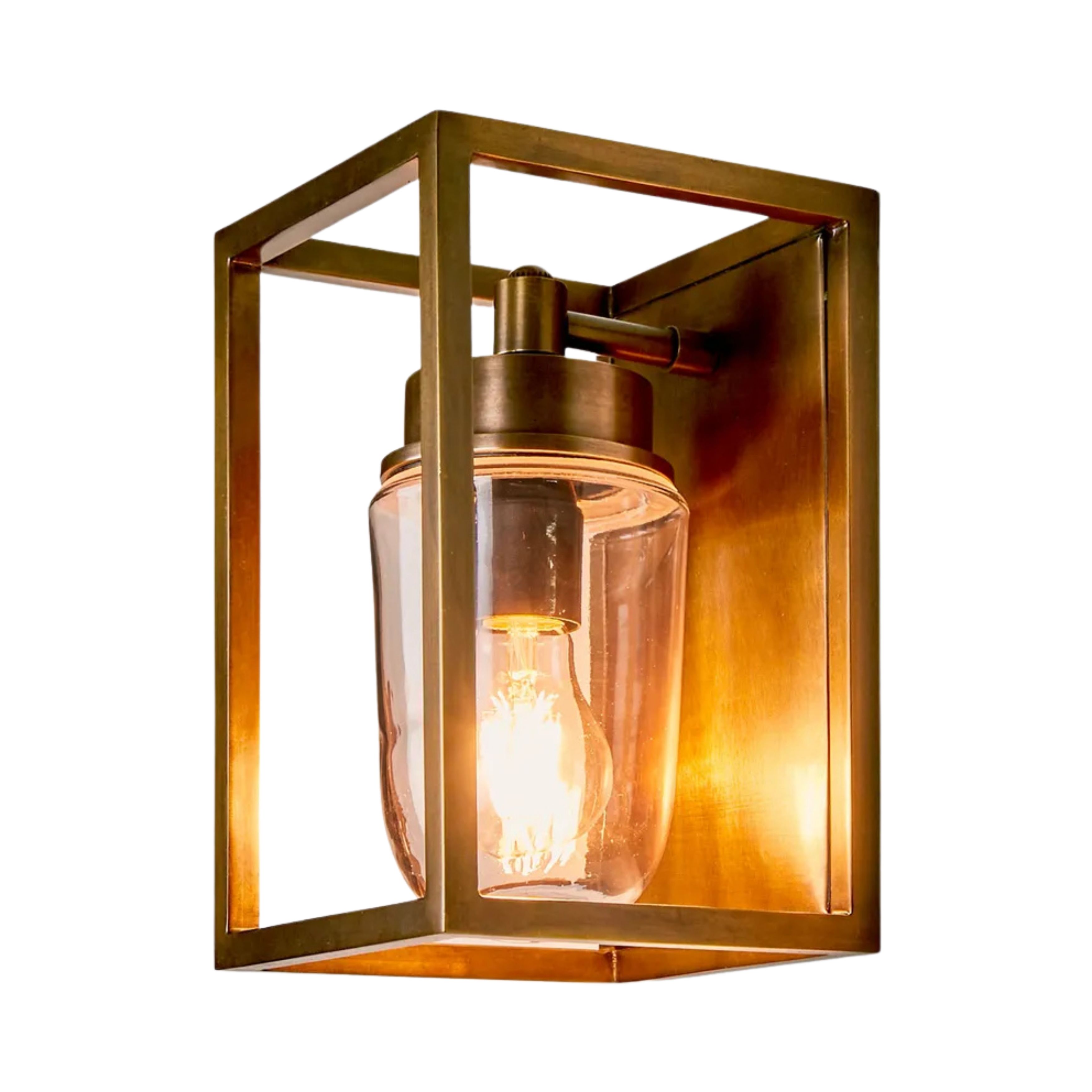Waldorf Classic Antique Brass Outdoor Wall Light