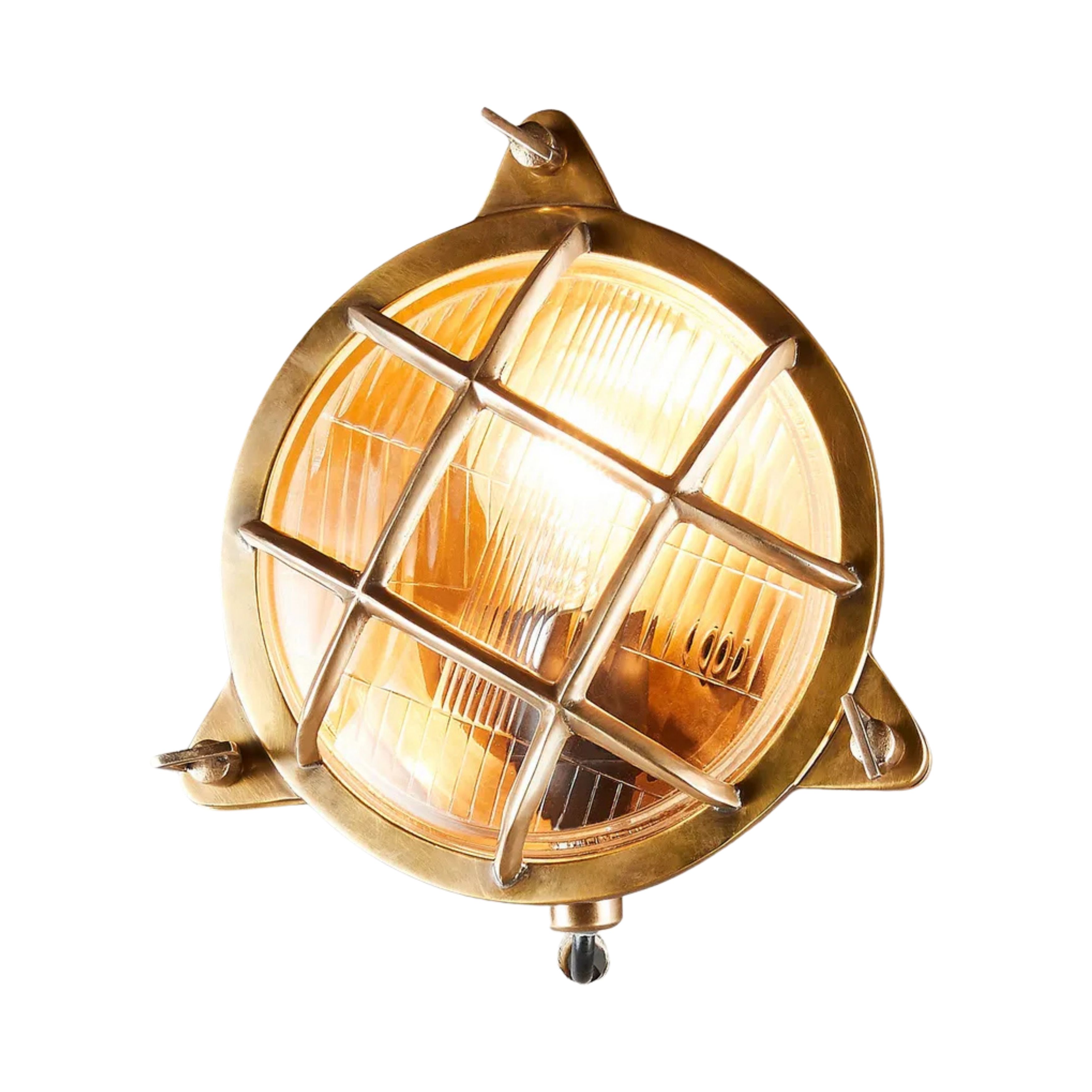 Parrington Outdoor Antique Brass Wall Light
