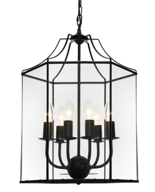 Arcadia Black 6 Light Pendant