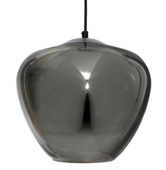 Selena Black Smoke Bell Pendant Light