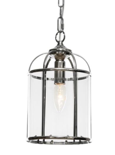 Coakley 1 Light Chrome Curved Bell Pendant Light