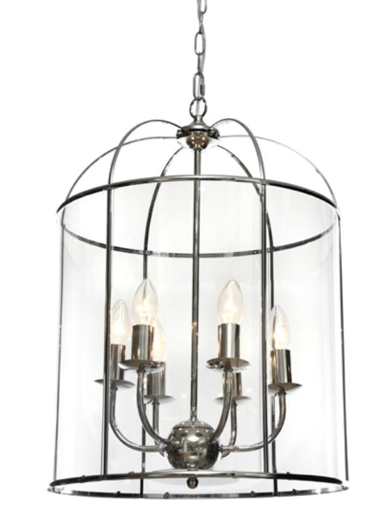 Coakley 6 Light Chrome Curved Bell Pendant Light