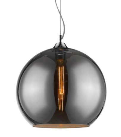Jazz Round Glass Chrome Pendant Light