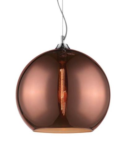 Jazz Round Glass Copper Pendant Light