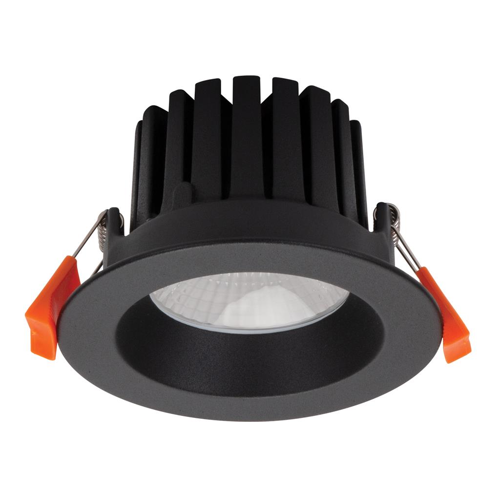Aqua 13W Round Recessed 3CCT LED Downlight Kit - Black