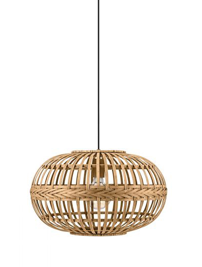 Amsfield Woven Rattan Disc Pendant Light