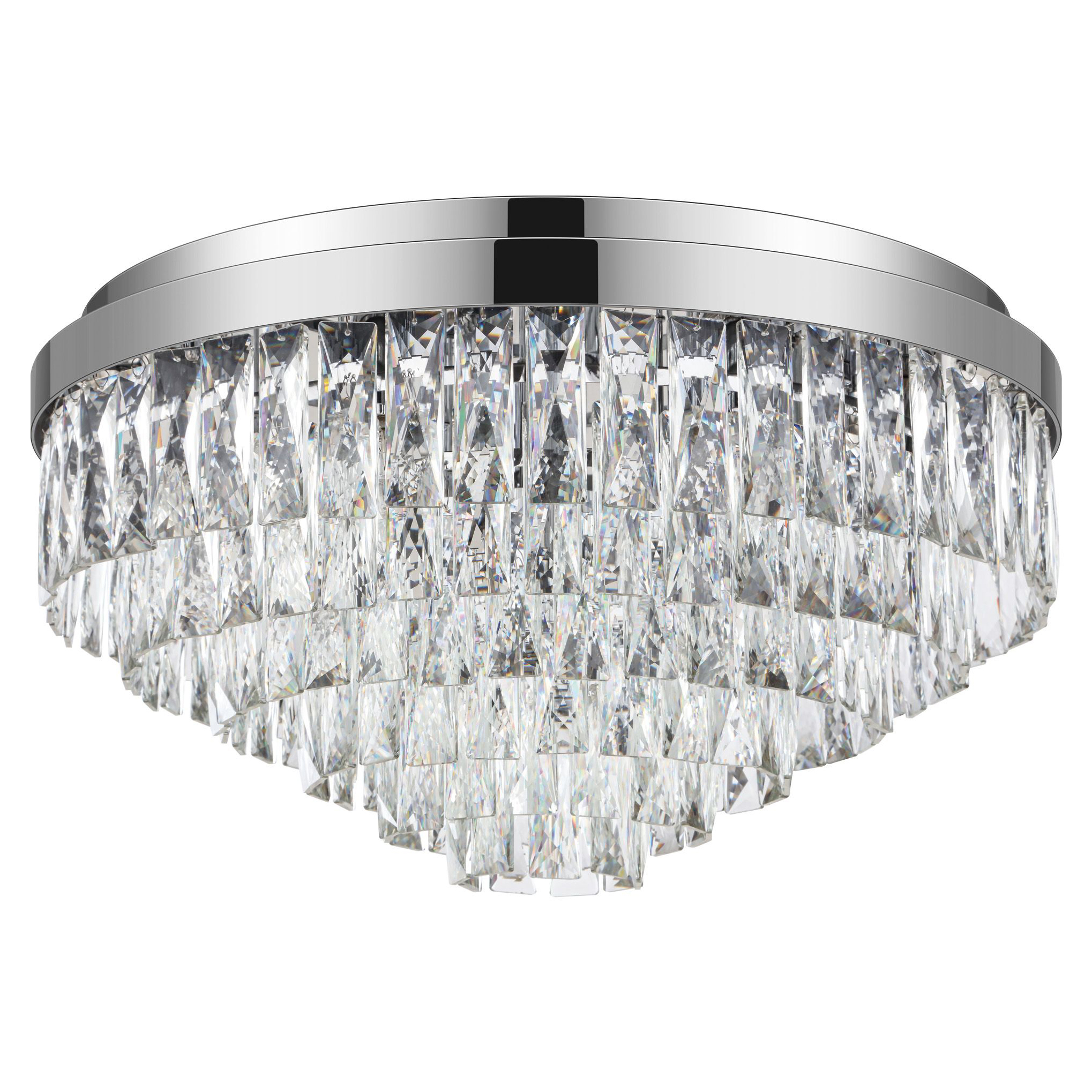 Valparaiso 11 Light Chrome Crystal Close To Ceiling Light