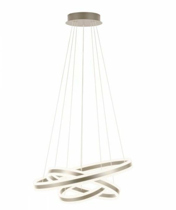 Tonarella Champagne 3 Rings LED Pendant Chandelier