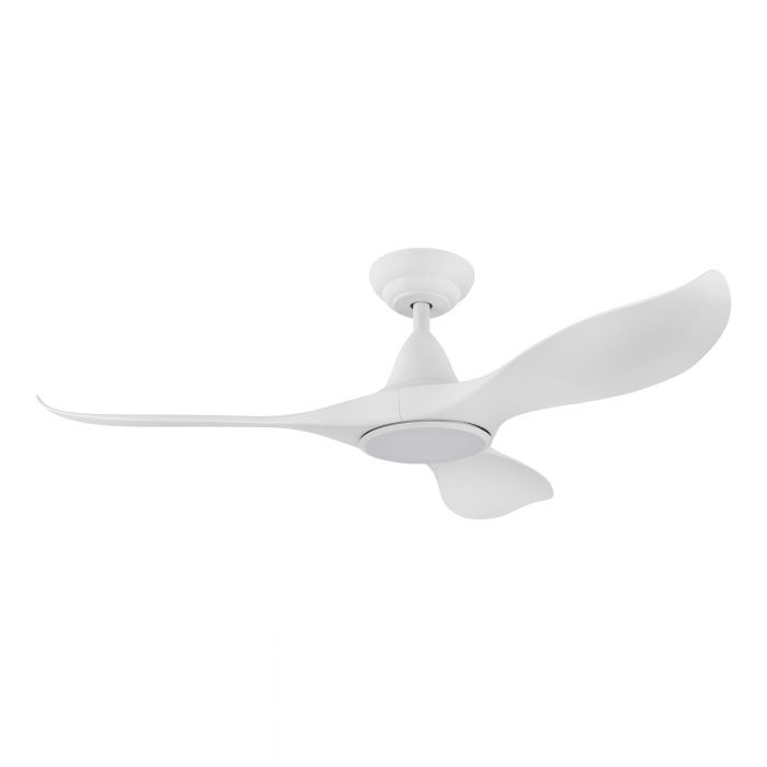 Noosa 46" DC ABS Ceiling Fan with LED Light - Matt White