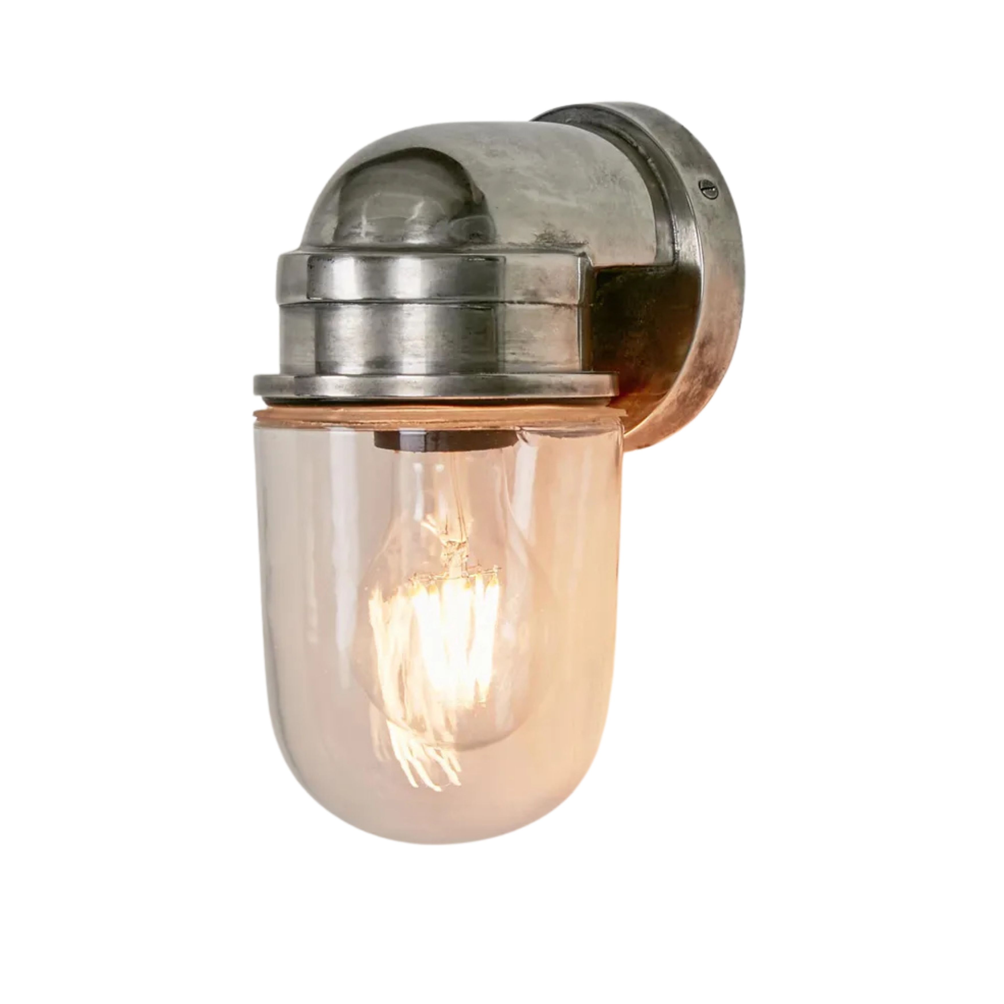 Marine Antique Silver Outdoor Wall Light