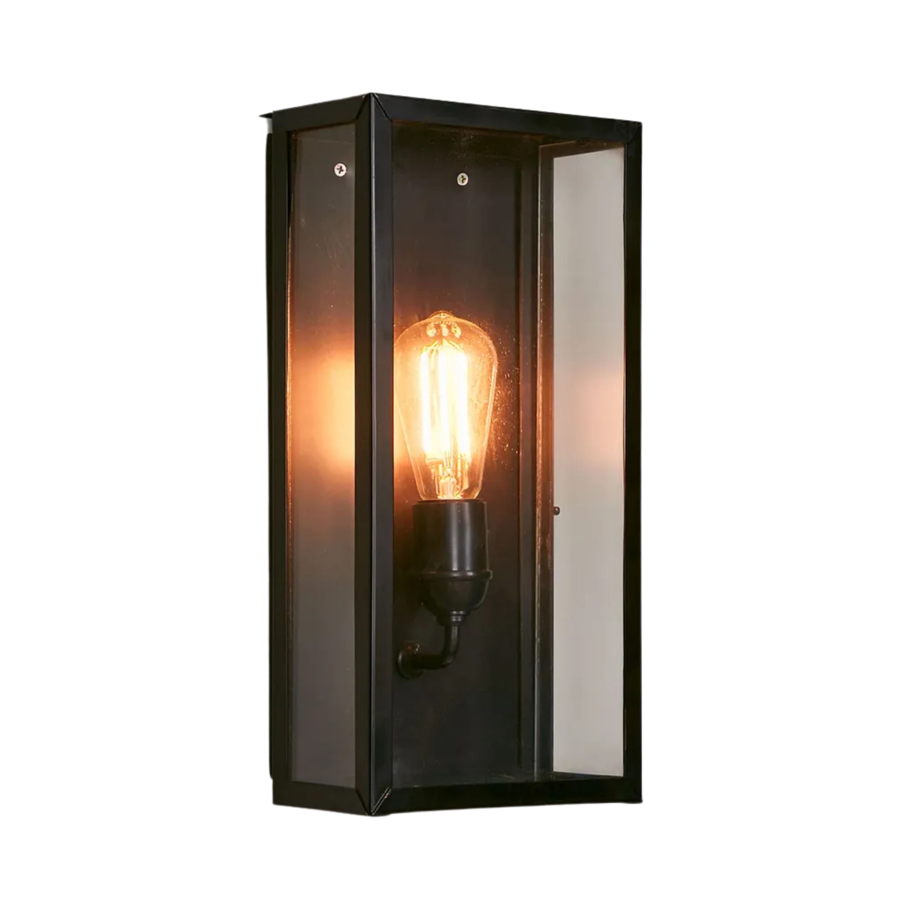 Gorman Black Outdoor Lantern Wall Light