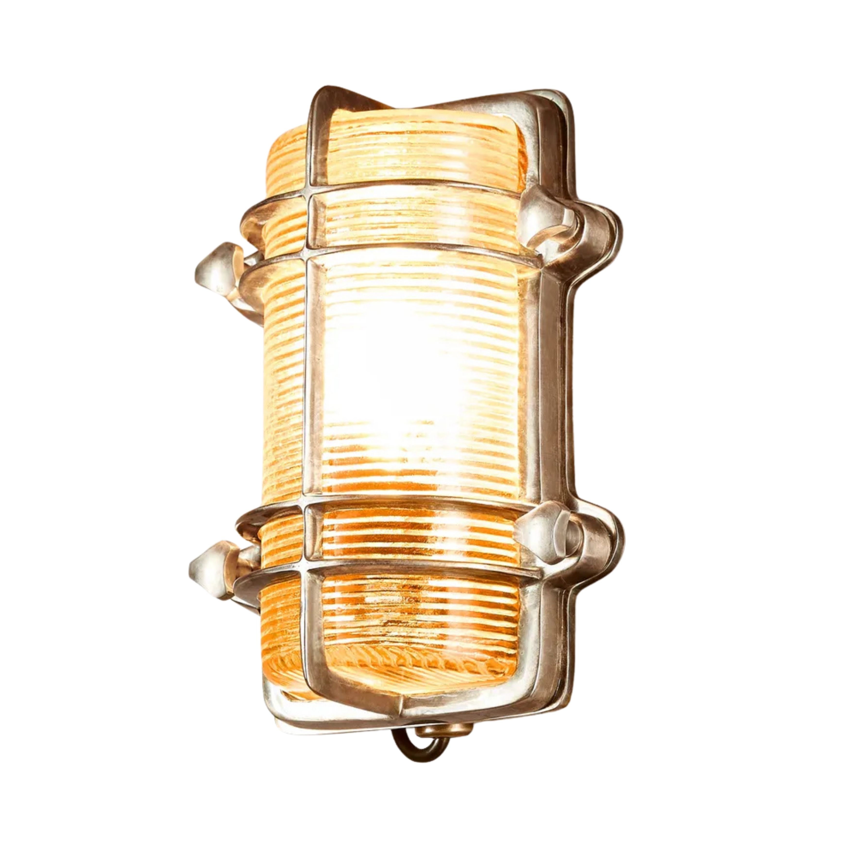 Harvey Antique Silver Glass Outdoor Wall Light
