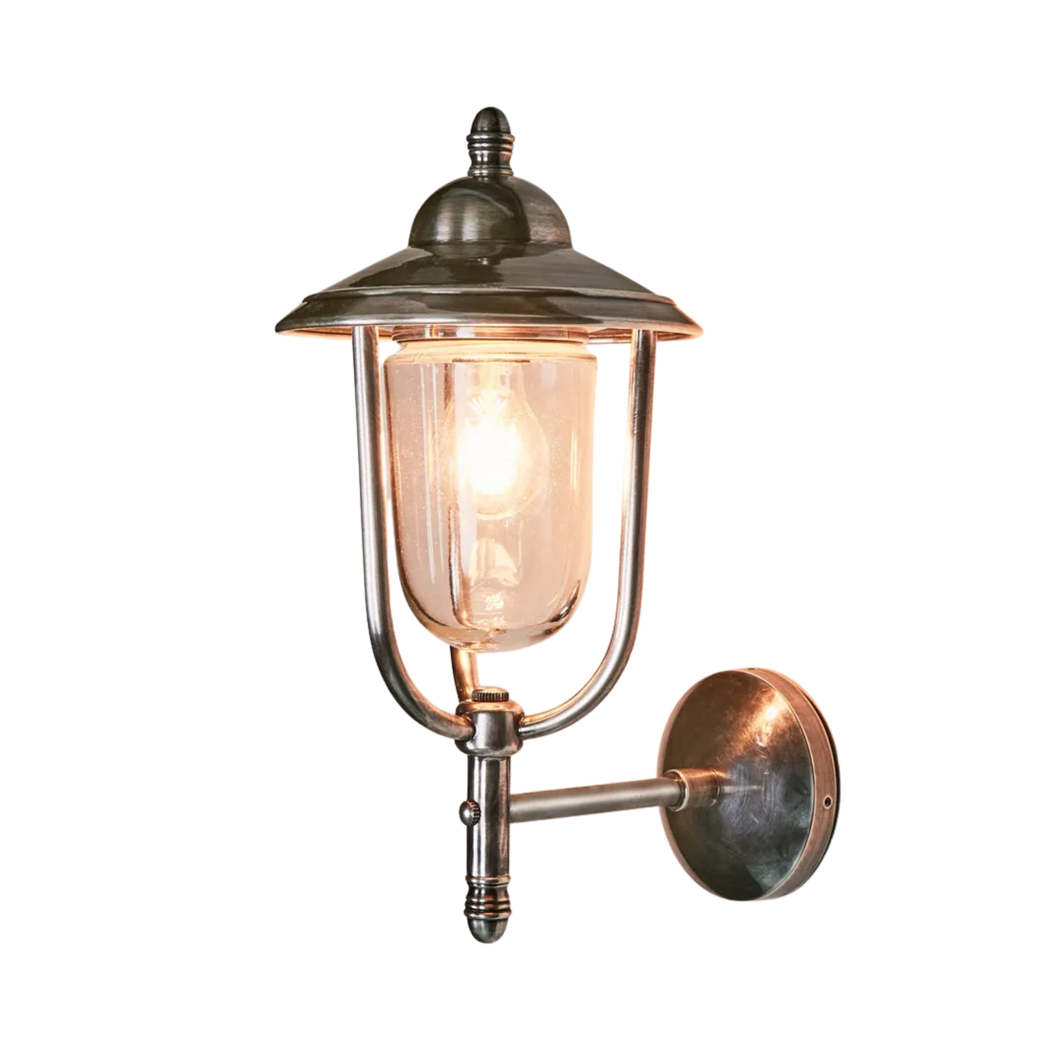 Pietro Antique Silver Outdoor Wall Light