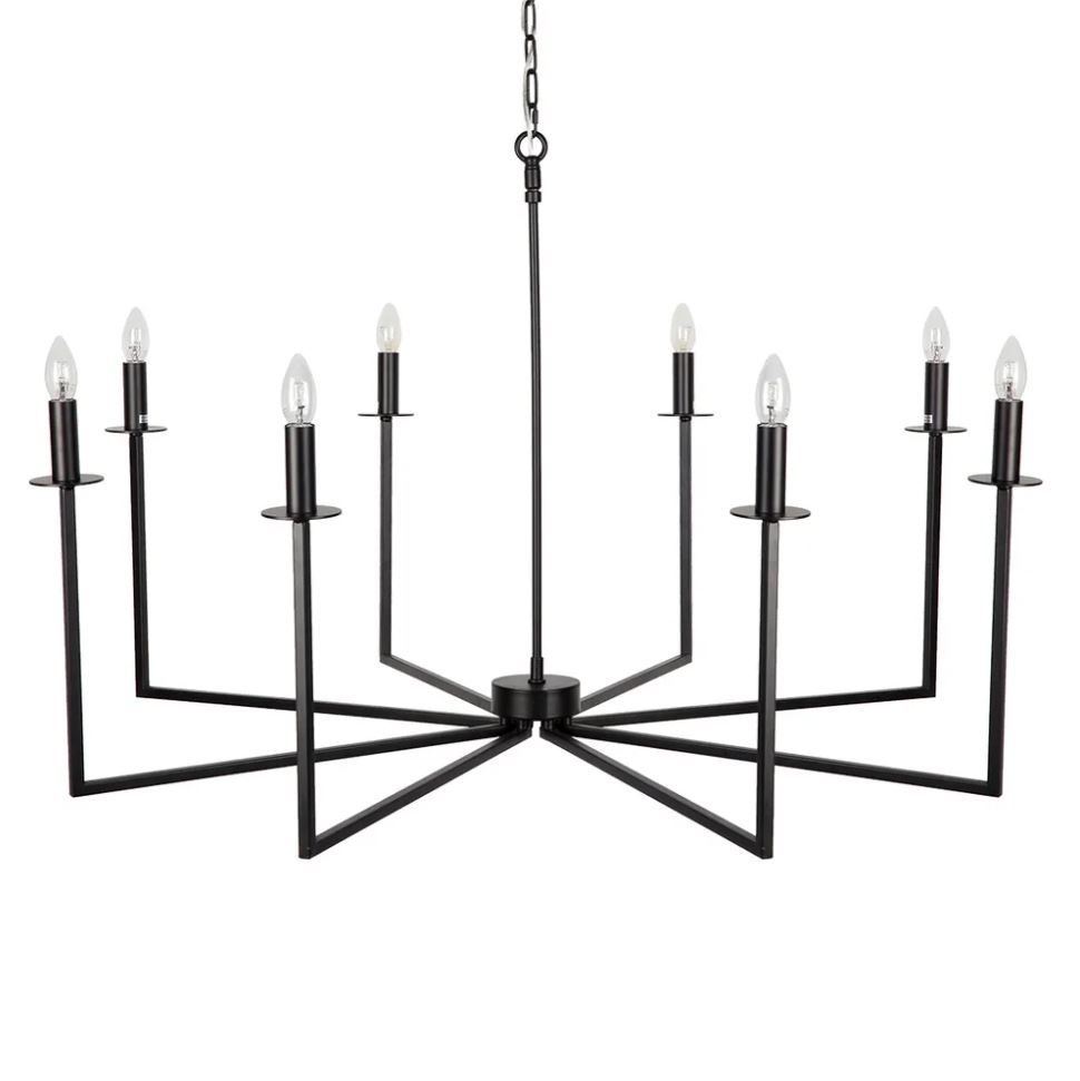 Cohen 8 Light Black Minimalist Chandelier