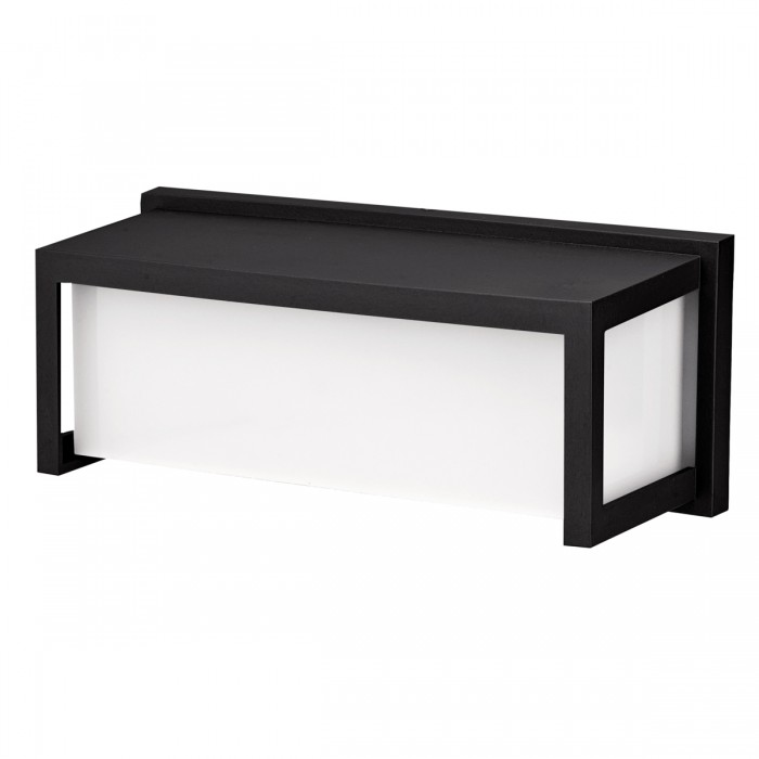 Duralite LED Zen Bulkhead Horizontal Eyelid Outdoor Wall Light - Black