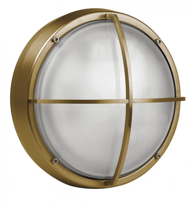 Docks Guard Brass LED Bulkhead Outdoor Wall Light