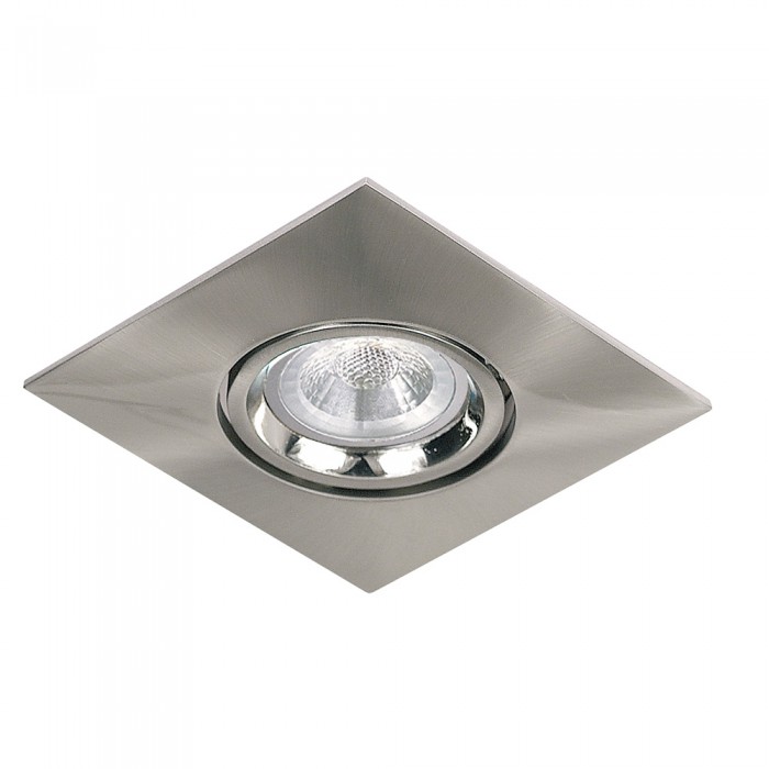 MR16 LED Square Tiltable Recessed Downlight - Chrome