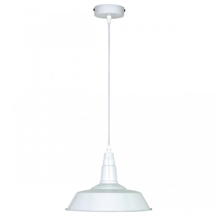 Industry White Metal Pendant Light