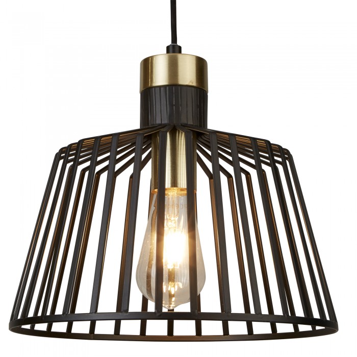 Maven Max Black Brass Vintage Pendant Light