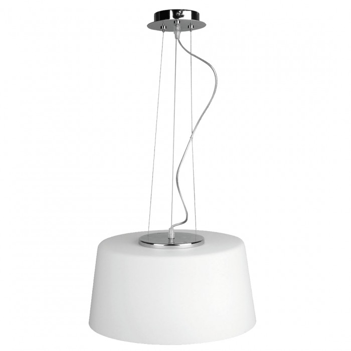 Drum White Glass Pendant Light