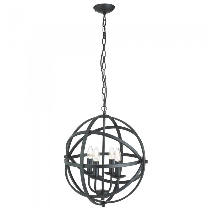 Amor 4 Light Black Pendant Light