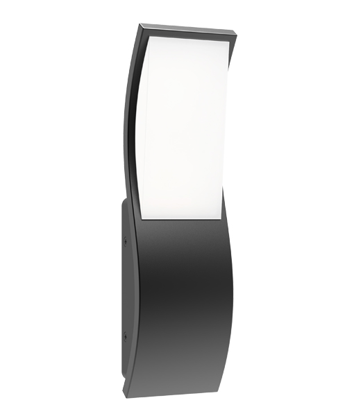 Ordu Dark Grey Curve Exterior LED Wall Light