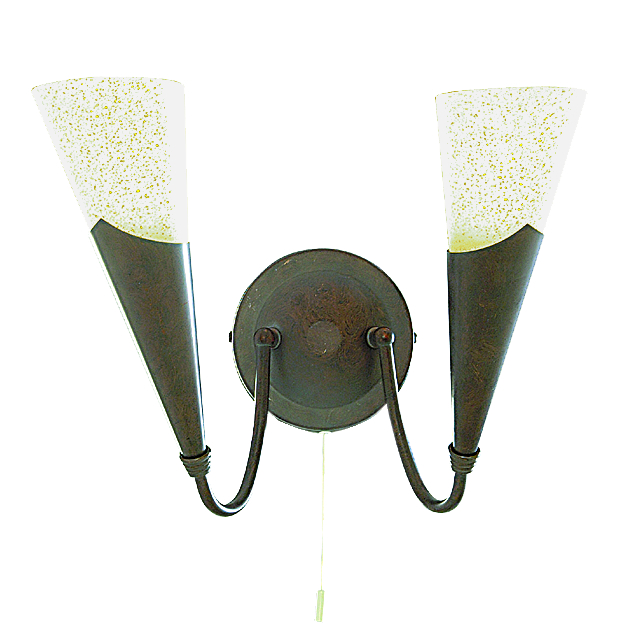 Gothic 2 Light Decorative Bronze Wall Light