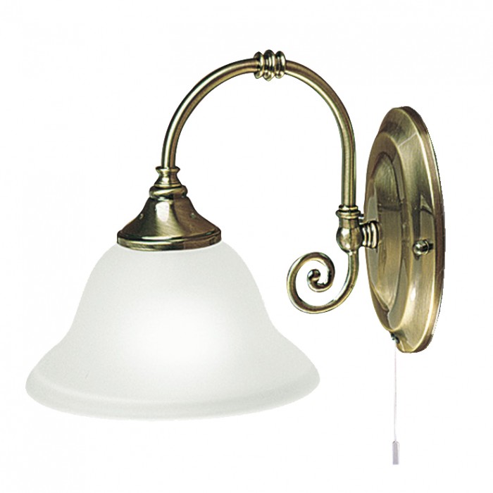 Heritage 1 Light Antique Brass Classic Wall Light