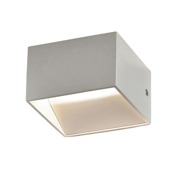 Cube Contemporary LED White Wall Light