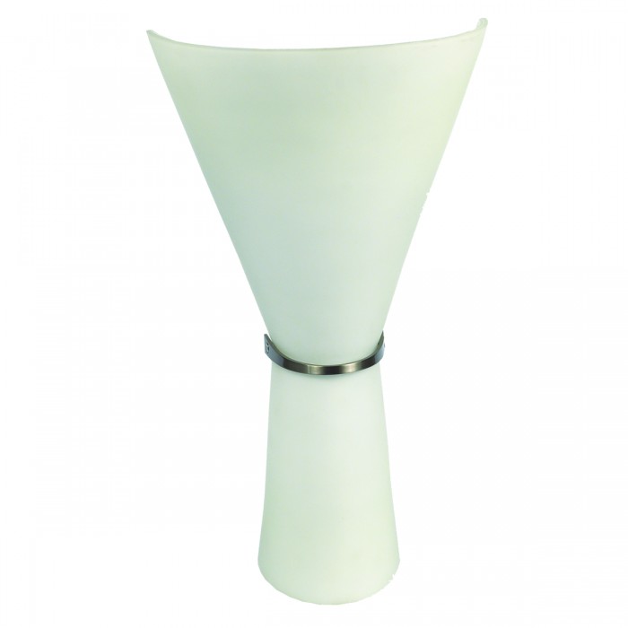 Cone Up And Down Glass Siloet Fluro Wall Light