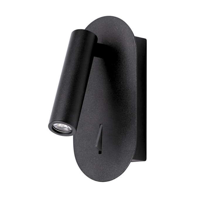 Amari Oval Black Spot Bedside Wall Light