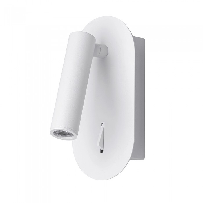 Amari Oval White Spot Bedside Wall Light