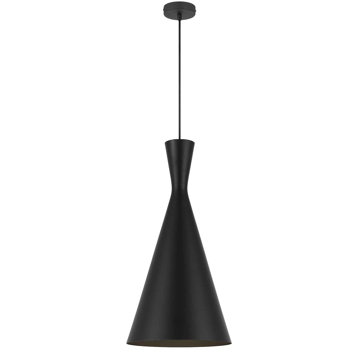 Forli Narrow Cone Black Pendant Light