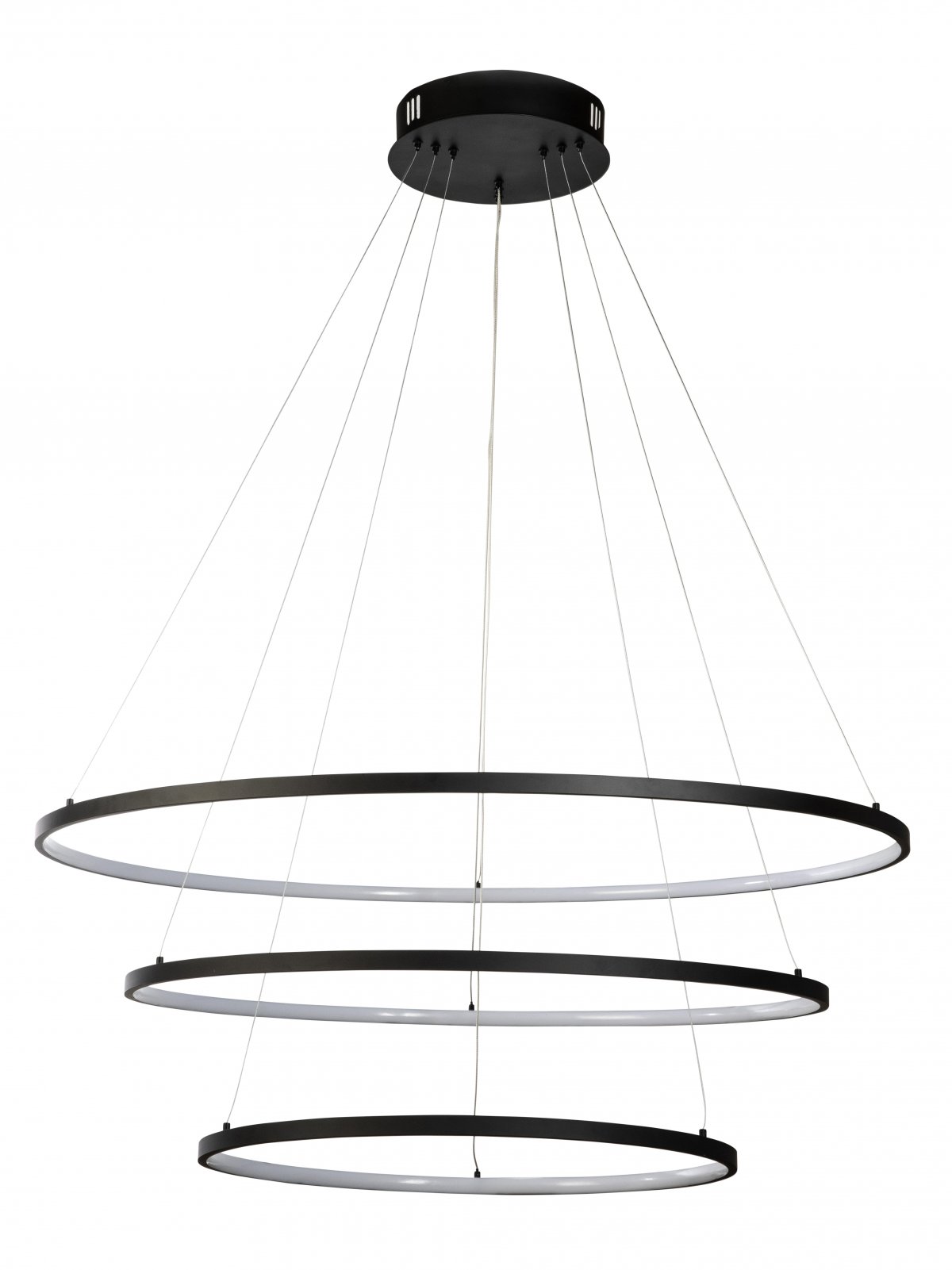 Modern Black Slim Rings LED Pendant Light