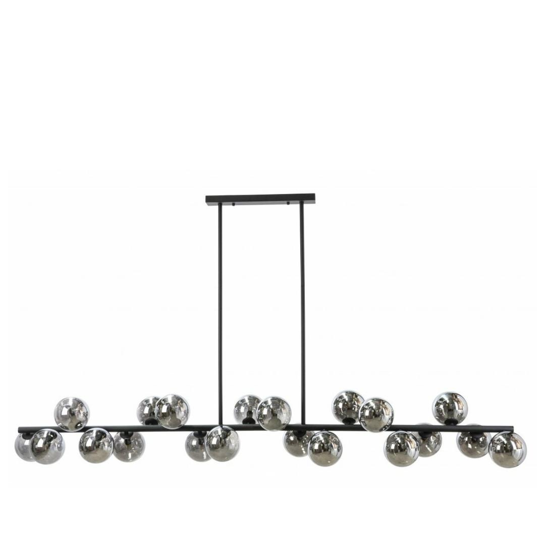 Modern Black 20 Light Horizontal Bar Pendant Light