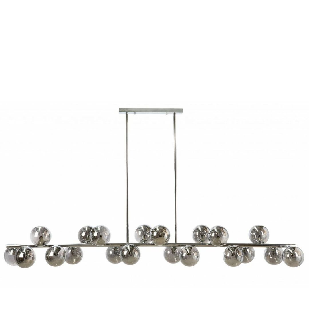 Modern Chrome 20 Light Horizontal Bar Pendant Light