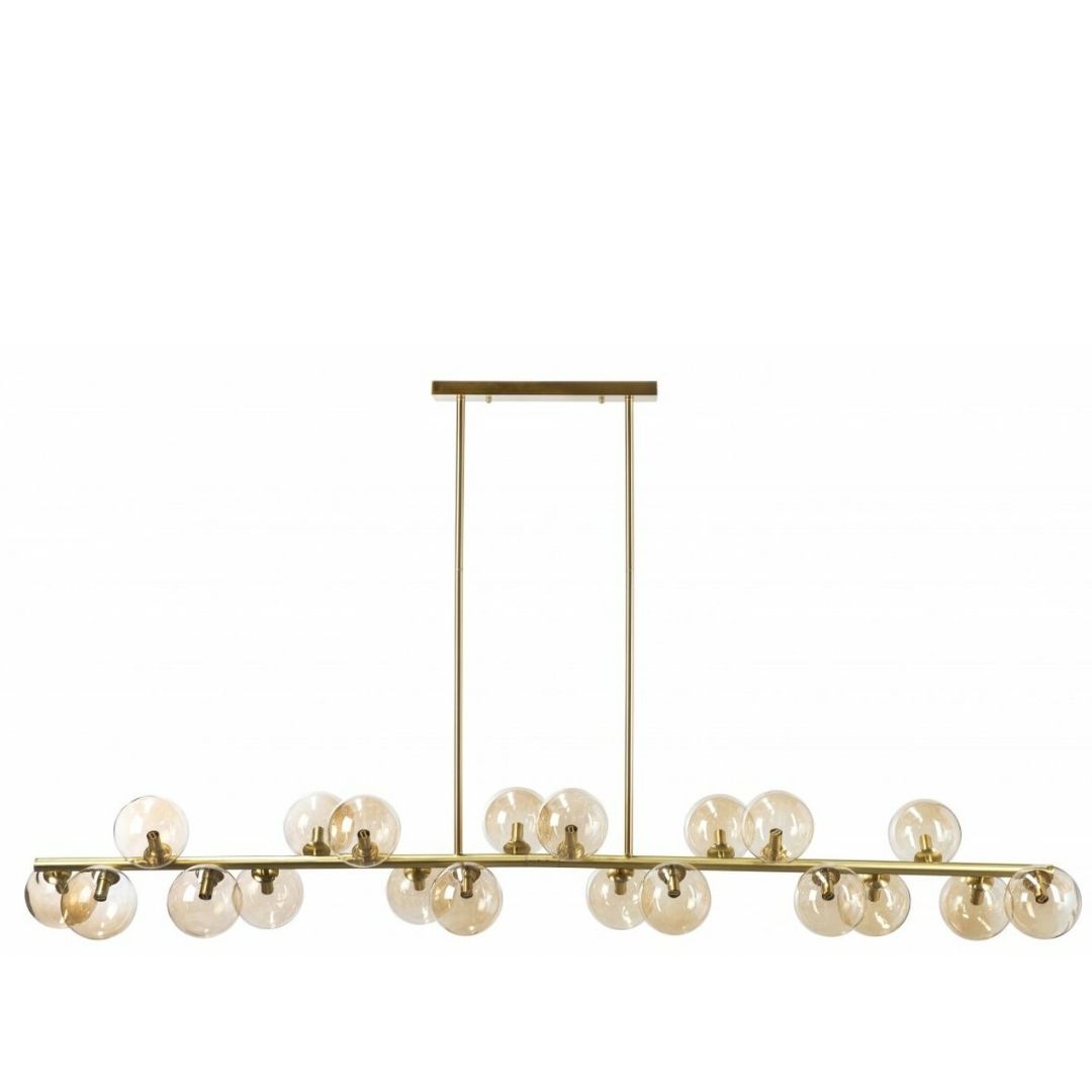 Modern Gold 20 Light Horizontal Bar Pendant Light