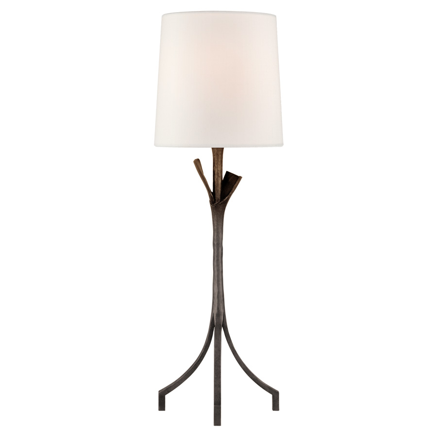 Fliana Aged Iron with Linen Shade Table Lamp