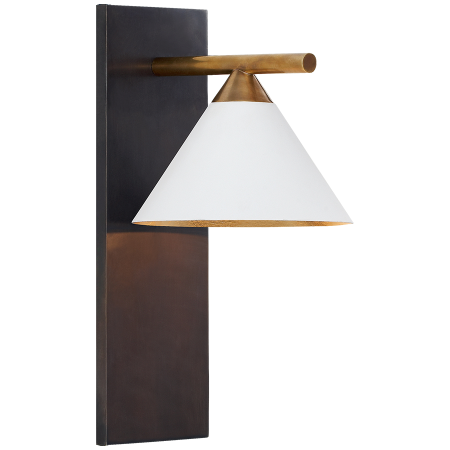 Cleo Geometric Bronze & Antique Burnished Brass Wall Sconce