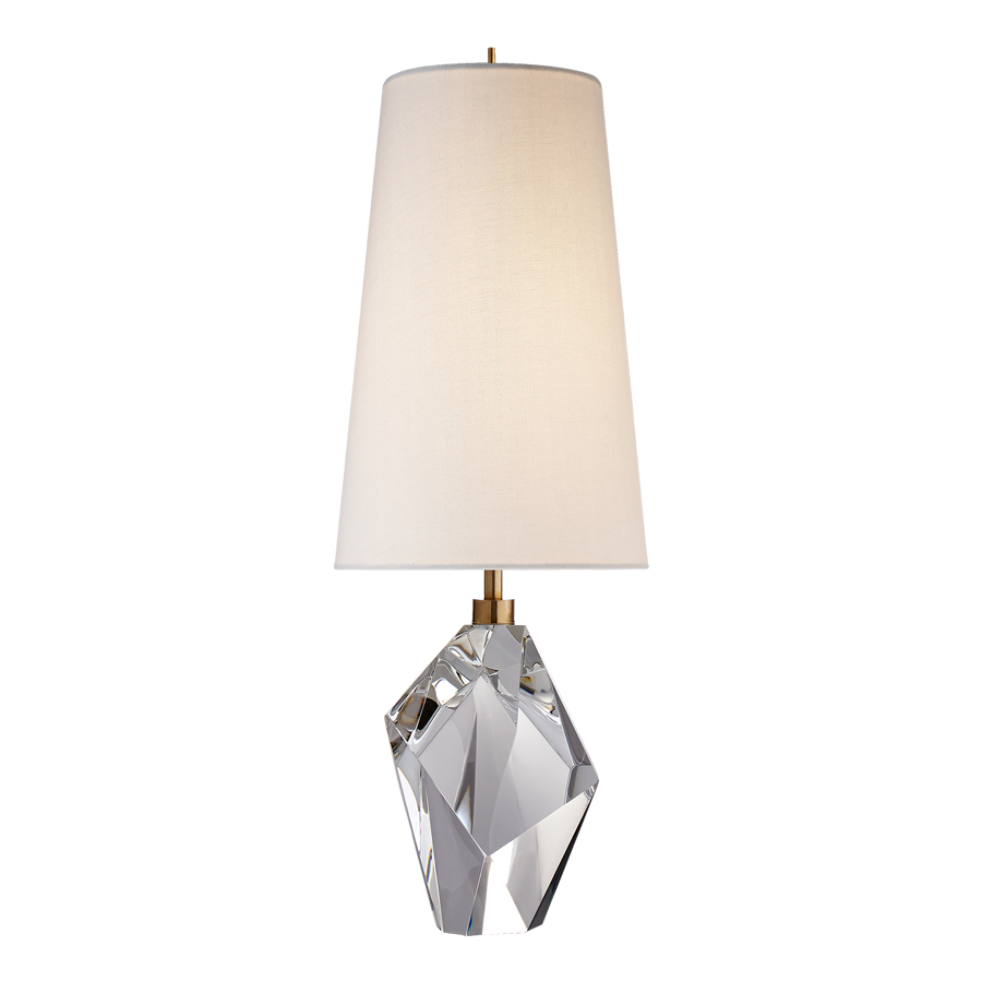 Halcyon Crystal with Linen Shade Accent Table Lamp