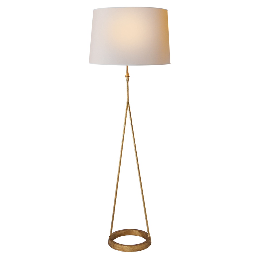 Dauphine Round Base Gilded Iron Floor Lamp