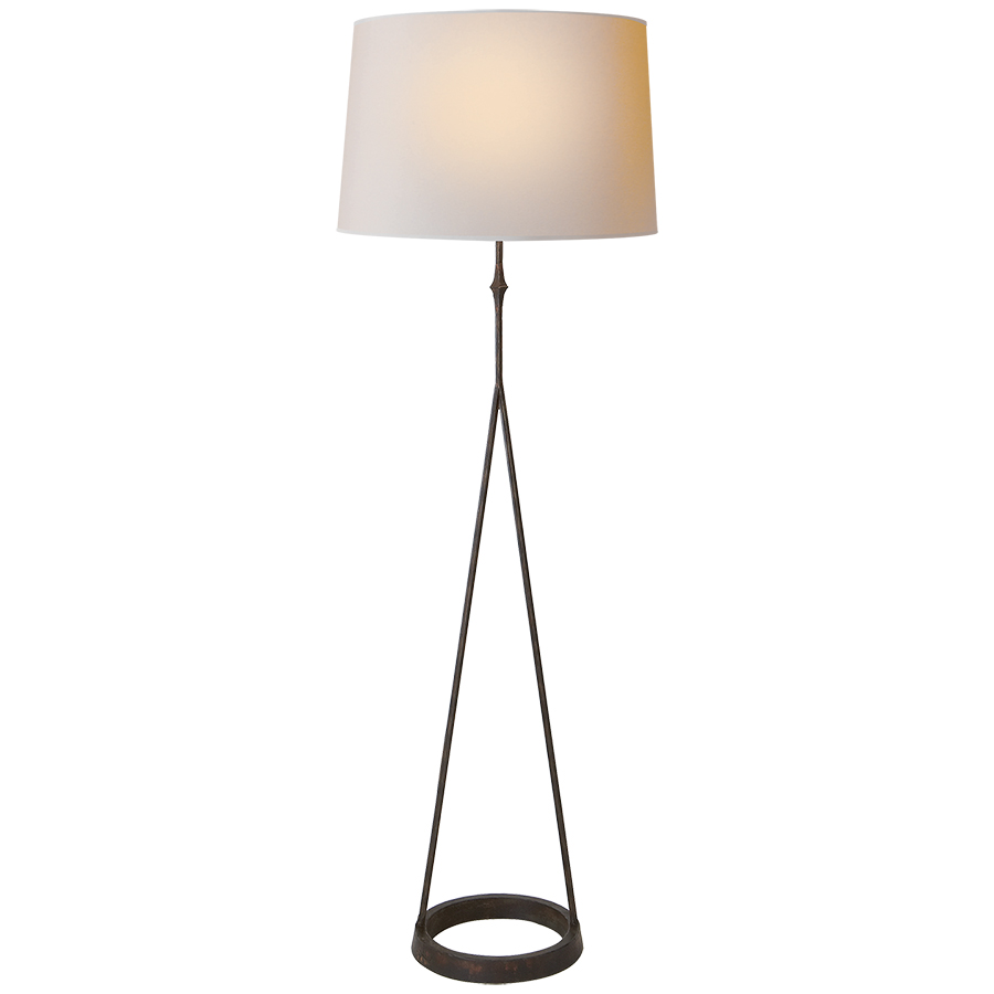 Dauphine Round Base Aged Iron Floor Lamp